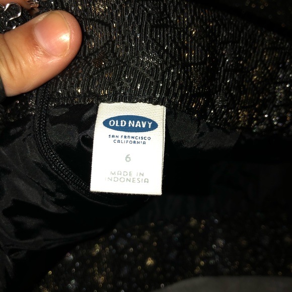 Old Navy Skirt Black with Metallic Design Chic - Picture 5 of 11